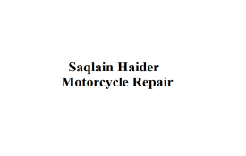 Saqlain Haider Motorcycle Repair